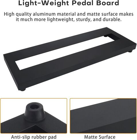 Small Guitar Pedal Board, 15x5.7x1.18 inch, Effect Pedal Board with Carry Bag, 6 Pcs 5.91 inch Guitar Patch Cables, Aluminum Alloy Mini Pedal Board with Hook&Loop Tape in Saudi Arabia