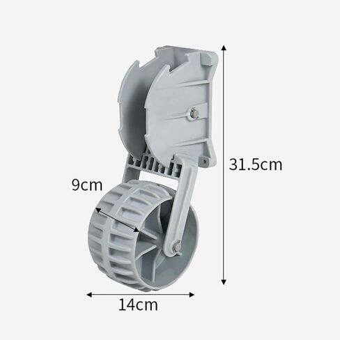 Generic Inflatable Boat Launching Wheels Flip Up Dinghy Wheels for Inflatable Dinghy, 14cmx9cm, Gray in Saudi Arabia