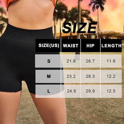 Women's Seamless Workout Shorts High Waist Compression Biker Shorts for Gym Yoga Tummy Control Booty Lift in Saudi Arabia