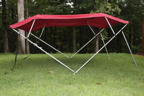 Vortex Burgundy Pontoon/Deck Boat 4 Bow Bimini Top 10' Long, 91-96" Wide, 54" High, Complete Kit, Frame, Canopy, and Hardware by Vortex in Saudi Arabia