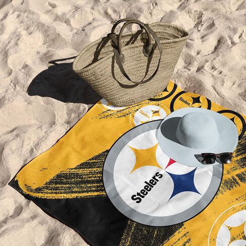Northwest Pittsburgh Steelers NFL Distorter Micro Fiber Beach Towel 40 x 72 Inches in Saudi Arabia