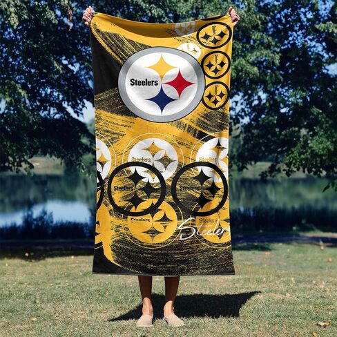 Northwest Pittsburgh Steelers NFL Distorter Micro Fiber Beach Towel 40 x 72 Inches in Saudi Arabia