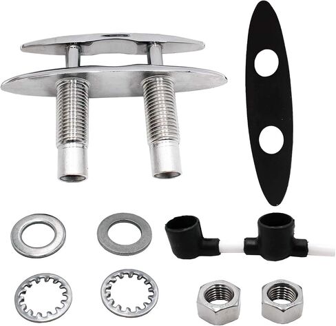 SHENGHUISS Boat Cleats Pull Up Boat Cleat 316 Stainless Steel Pop Up Cleat Heavy Duty Flush Mount Retractable Cleat with Backing Plate and Lock Nuts (5 inch/6 inch) in Kuwait