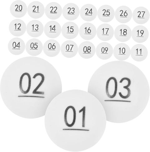 Game Balls 50pcs Small Raffle Drawing Balls Plastic Seamless Numbers Balls for Parties Activities in Saudi Arabia