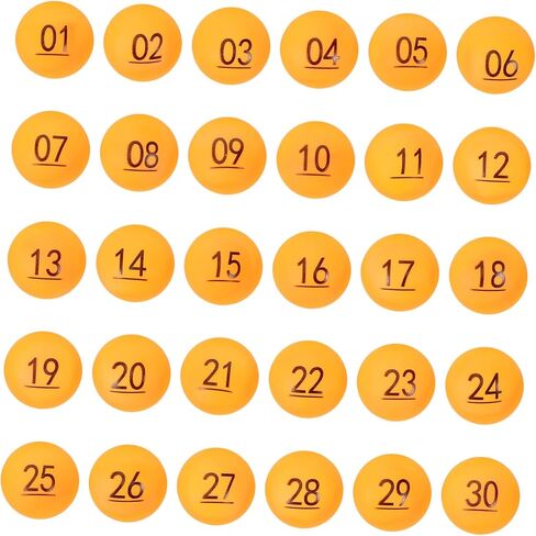 30 قطعة من كرات بونج الملونة من كابيلوك، كرة بينجو مجوفة لطباعة أرقام الألعاب البلاستيكية in Saudi Arabia