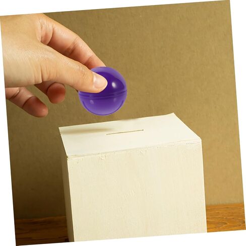 50pcs Purple Hollow Raffle Balls Prize Balls Capsules for Party Bingo Games Plastic Party Supplies in Saudi Arabia