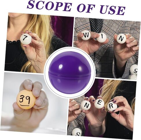 50pcs Purple Hollow Raffle Balls Prize Balls Capsules for Party Bingo Games Plastic Party Supplies in Saudi Arabia