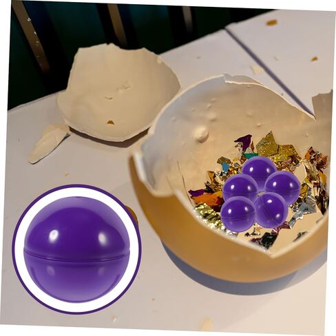 50pcs Purple Hollow Raffle Balls Prize Balls Capsules for Party Bingo Games Plastic Party Supplies in Saudi Arabia