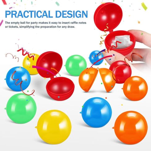 50 Pcs Fillable Plastic Raffle Balls 1.57 Inch Hollow Bingo Balls for Party Games Lottery Draws and Event Giveaways in Kuwait