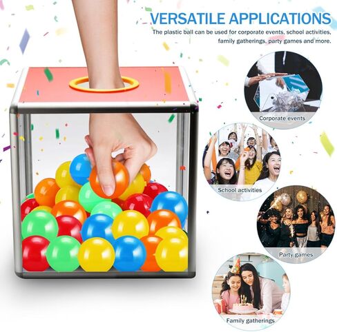 50 Pcs Fillable Plastic Raffle Balls 1.57 Inch Hollow Bingo Balls for Party Games Lottery Draws and Event Giveaways in Kuwait