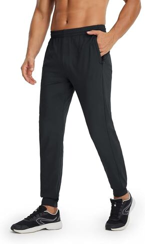 M MAELREG Mens Joggers with Zipper Pockets Athletic Sweatpants Traning Track Pants Mens Golf Joggers Running Workout in Kuwait