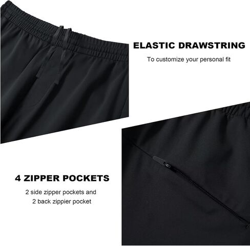 M MAELREG Mens Joggers with Zipper Pockets Athletic Sweatpants Traning Track Pants Mens Golf Joggers Running Workout in Kuwait