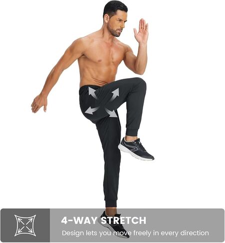 M MAELREG Mens Joggers with Zipper Pockets Athletic Sweatpants Traning Track Pants Mens Golf Joggers Running Workout in Kuwait