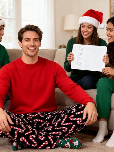 سروال بيجامة رجالي لعيد الميلاد والهالوين ملابس نوم صالة Pjs مع جيوب in Kuwait
