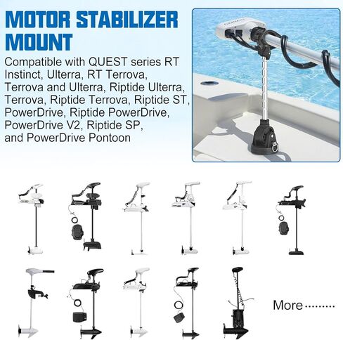 Trolling Motor Stabilizer Mount - With 4 Installation Screws, Compatible With Minn Kota Terrova, Riptide Terrova, Ulterra, Riptide Ulterra, PowerDrive, Riptide PowerDrive(1862060 MKA-60) in Kuwait