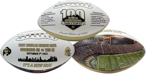 NIKCO SPORTS Colorado Buffaloes 100th Anniversary Football | Limited Edition of 2,023 | Deion Sanders Coach Prime Era | NCAA College Collectible Gift Fan Memorabilia with Certificate of Authenticity in Saudi Arabia