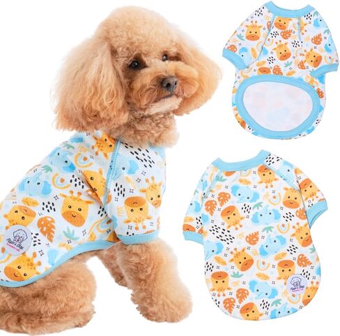 Pippo's Shop Puppy Sweater، معاطف قطنية للكلاب من بيرو لفصل الشتاء، ملابس للحيوانات الأليفة خفيفة الوزن قابلة للتمدد، قميص ناعم ناعم يسمح بالتهوية للكلاب، سترات للكلاب الصغيرة - أزياء (وردي، كبير) in Kuwait