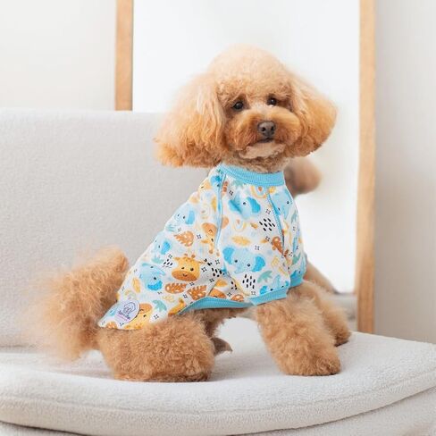 Pippo's Shop Puppy Sweater، معاطف قطنية للكلاب من بيرو لفصل الشتاء، ملابس للحيوانات الأليفة خفيفة الوزن قابلة للتمدد، قميص ناعم ناعم يسمح بالتهوية للكلاب، سترات للكلاب الصغيرة - أزياء (وردي، كبير) in Kuwait
