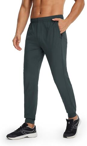 M MAELREG Mens Joggers with Zipper Pockets Athletic Sweatpants Traning Track Pants Mens Golf Joggers Running Workout in Kuwait