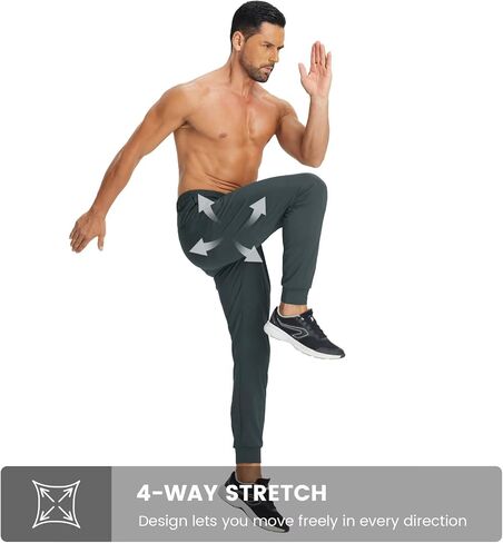 M MAELREG Mens Joggers with Zipper Pockets Athletic Sweatpants Traning Track Pants Mens Golf Joggers Running Workout in Kuwait