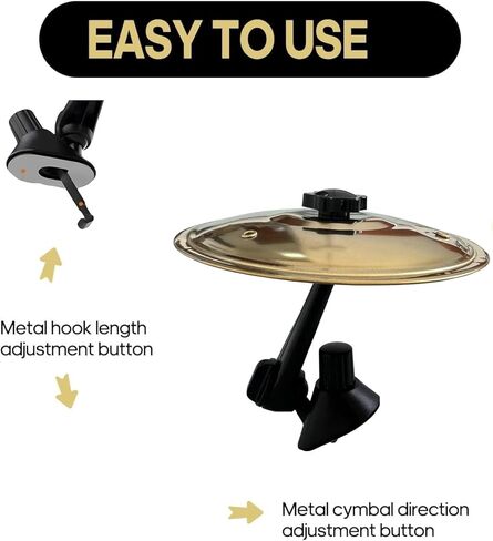 قطعتان من صنج السيارة الذهبية الصغيرة - صنج من الفولاذ المقاوم للصدأ مثبت بفتحات الهواء - ملحق موسيقي ممتع لقارعي الطبول ومحبي الموسيقى - سهل التركيب، لا يتطلب أدوات (ذهبي) in Kuwait