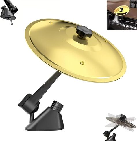 Car Cymbal Air Vent,Car Symbol Drum Air Vent,Mini Drum Crash Cymbal For Car Vent (Gold) in Saudi Arabia
