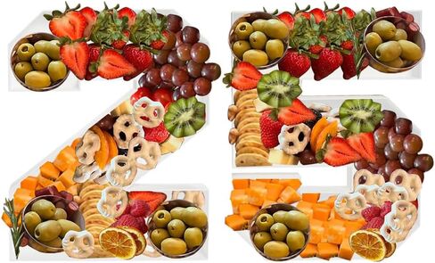 10inch Fillable Number Charcuterie Washable Sweet Food Box Birthday Centerpiece Decoration (Gold, Number 5) in Saudi Arabia