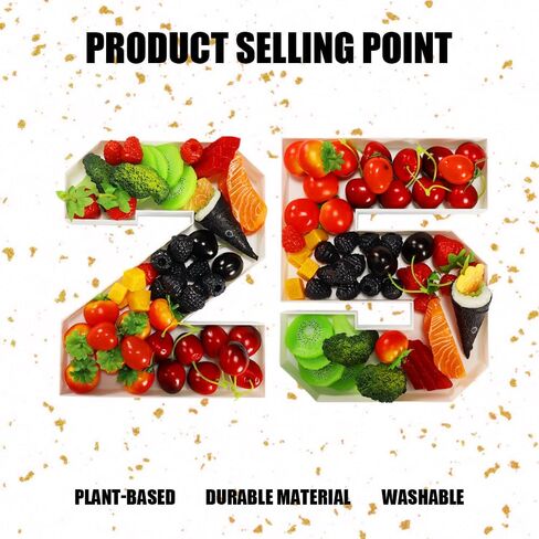 10inch Fillable Number Charcuterie Washable Sweet Food Box Birthday Centerpiece Decoration (Gold, Number 5) in Saudi Arabia