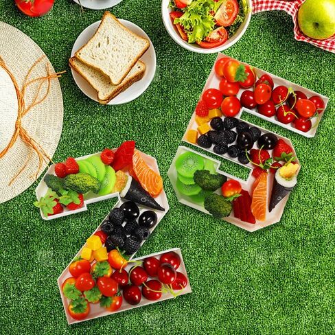 10inch Fillable Number Charcuterie Washable Sweet Food Box Birthday Centerpiece Decoration (Gold, Number 5) in Saudi Arabia
