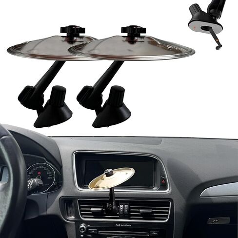 2PCS Mini Gold Car Cymbals – Clip-On Stainless Steel Crash Cymbals for Air Vents – Fun Musical Accessory for Drummers and Music Lovers – Easy Installation, No Tools Required(Golden) in Saudi Arabia