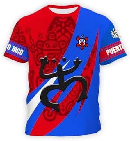 DFZ Boys Puerto Rican Shirt 3D Print Summer Top Thirt Graphic Puerto Rican Jersey for Children Top Allovolor in Kuwait