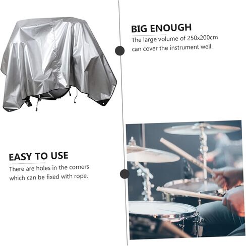 VANZACK Drum Cover Durable Protective Gadget Dustproof Sunscreen Easy to Clean Store for Use in Saudi Arabia