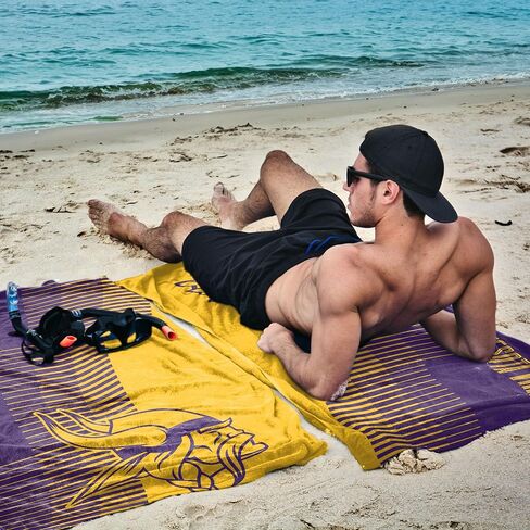 Northwest Minnesota Vikings NFL Progression Jacquard Beach Towel 36 x 72 Inches in Saudi Arabia