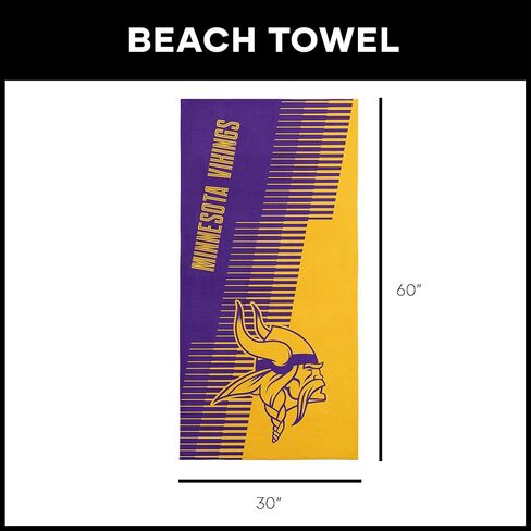Northwest Minnesota Vikings NFL Progression Jacquard Beach Towel 36 x 72 Inches in Saudi Arabia