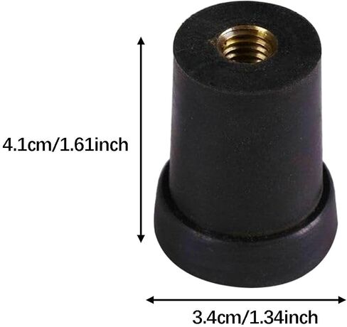 Upright Bass Endpin Rubber Head String Instrument End Cap Protection Easy to Install Internal Metal Threaded, 8mm in Saudi Arabia