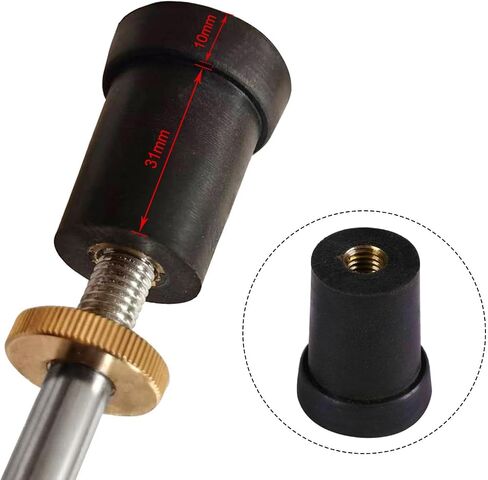 Upright Bass Endpin Rubber Head String Instrument End Cap Protection Easy to Install Internal Metal Threaded, 8mm in Saudi Arabia