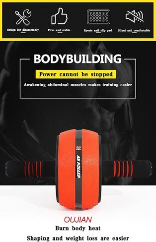 fitness equipment,Abdominal Wheel – Detachable Ab Roller for Home Fitness, Ergonomic Foam Handle, Anti-Slip Design, Automatic Rebound Core Trainer (30cm x 16.5cm x 34.5cm) in Saudi Arabia