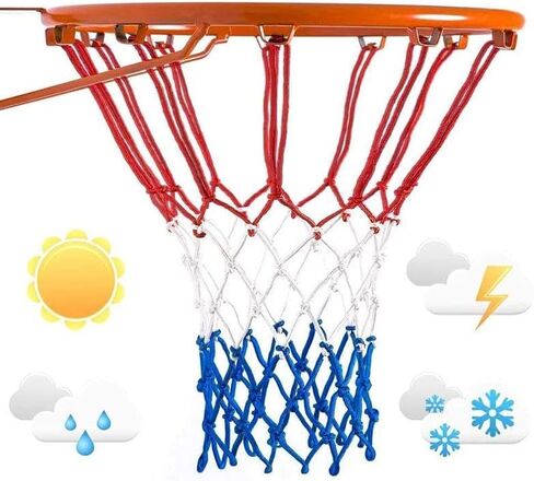 Basketball Net – Heavy Duty 12-Loop Replacement Net for Outdoor & Indoor Hoops – All-Weather, Anti-Whip Nylon Net Fits Standard Rims in Saudi Arabia