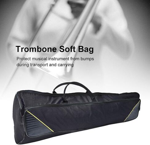 3 Colors Portable Alto/Tenor Trombone Shoulders Bag Handbag Musical Instrument Accessories (Black) in Saudi Arabia