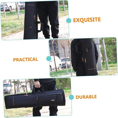 BESTonZON Durable Oxford Fabric Trombone Bag Double Shoulder Straps Lightweight Instrument Carrying Case for Trombone Music Accessory Backpack in Saudi Arabia
