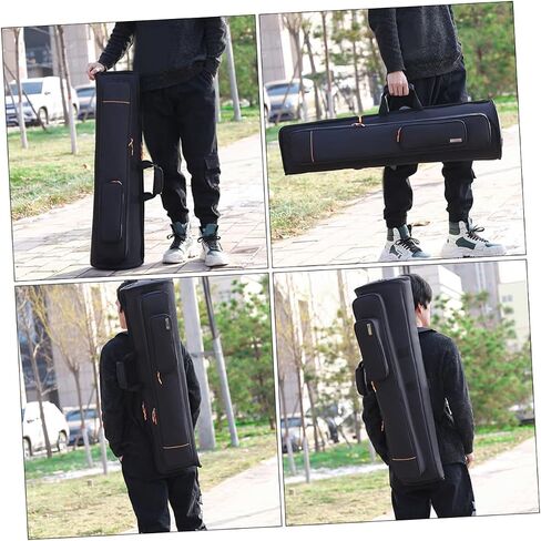 BESTonZON Durable Oxford Fabric Trombone Bag Double Shoulder Straps Lightweight Instrument Carrying Case for Trombone Music Accessory Backpack in Saudi Arabia