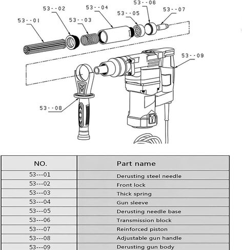 Electric Needle Scaler, 1100w High-Power Needle Derusting Gun, Rust Removal Cleaning Tool, Industrial Grade Pistol Grip Needle Scaler for Removal of Rust Weld Slag Paint. in Saudi Arabia