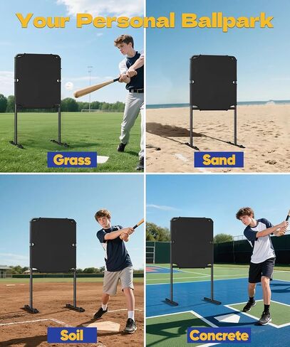 Baseball Strike Zone Target for Plastic Balls, Portable Pitching Target Stand with Base, Stable Metal Frame & Premium Fabric, Perfect for Outdoor Pitching & Hitting Training Game in Saudi Arabia