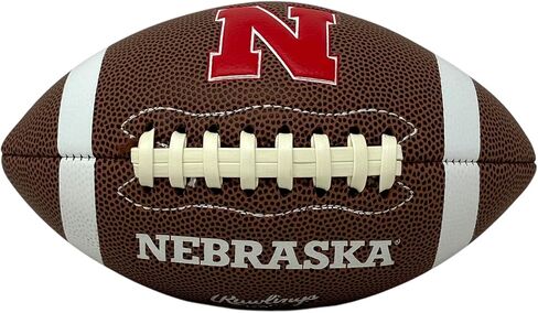 Rawlings Official NCAA Air It Out Nebraska إصدار خاص لكرة القدم وقت اللعب، مقاس الشباب، ألوان الفريق in Saudi Arabia