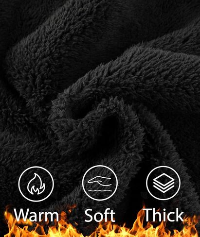 ZITY Men's Flannel Plaid Jacket Warm Sherpa Lined Fleece Hoodies for men Zip Up Thick Winter Coat With Pocket in Saudi Arabia