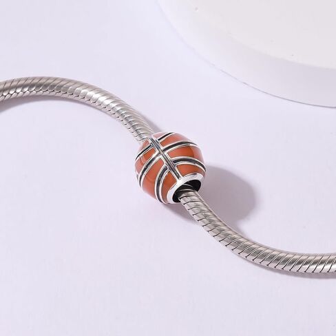 Love Ball Sports Charms 925 Sterling Silver Baseball Volleyball Beads Fits European Bracelet in Kuwait