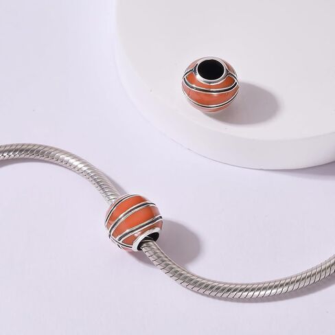Love Ball Sports Charms 925 Sterling Silver Baseball Volleyball Beads Fits European Bracelet in Kuwait