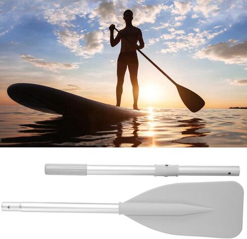 Aluminium Alloy Boat Oars, Boat Paddles Jon Boat Oars with Locks, Grey Boat Paddles, High Toughness Light Weight with 2Pcs Rod Set in Saudi Arabia