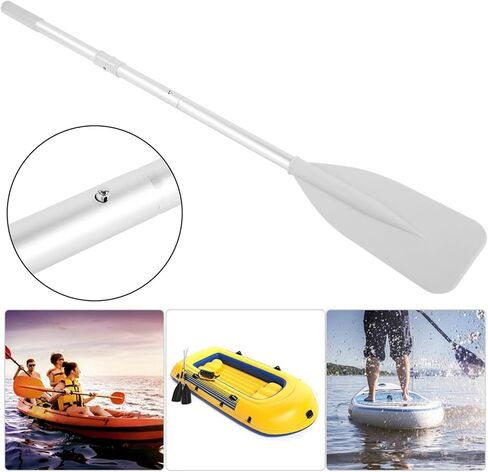 Aluminium Alloy Boat Oars, Boat Paddles Jon Boat Oars with Locks, Grey Boat Paddles, High Toughness Light Weight with 2Pcs Rod Set in Saudi Arabia