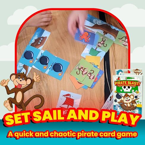 Pirate Blast! Battle for Monkey Island – Adventure Pirate & Games for Family Game Night Fun, Multiplayer Competitive Strategy Game with 2-4 Players, Fast-Paced 5-10 Minute Gameplay in Saudi Arabia